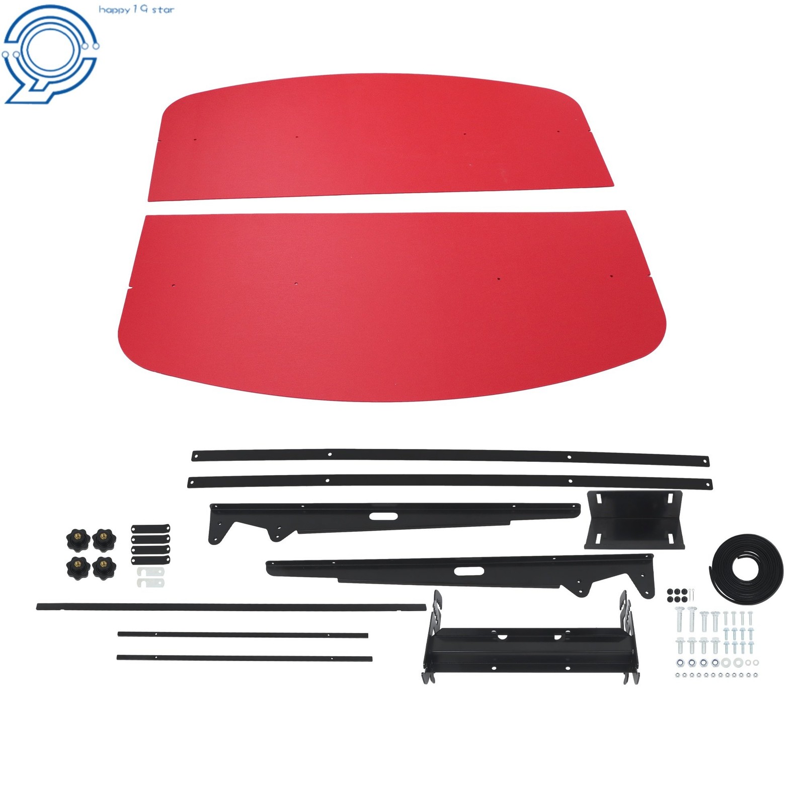 Red Universal Tuff Top Tractor Canopy 52″ X 52″ For ROPS 2″ x 2″ or 2″ x 3″