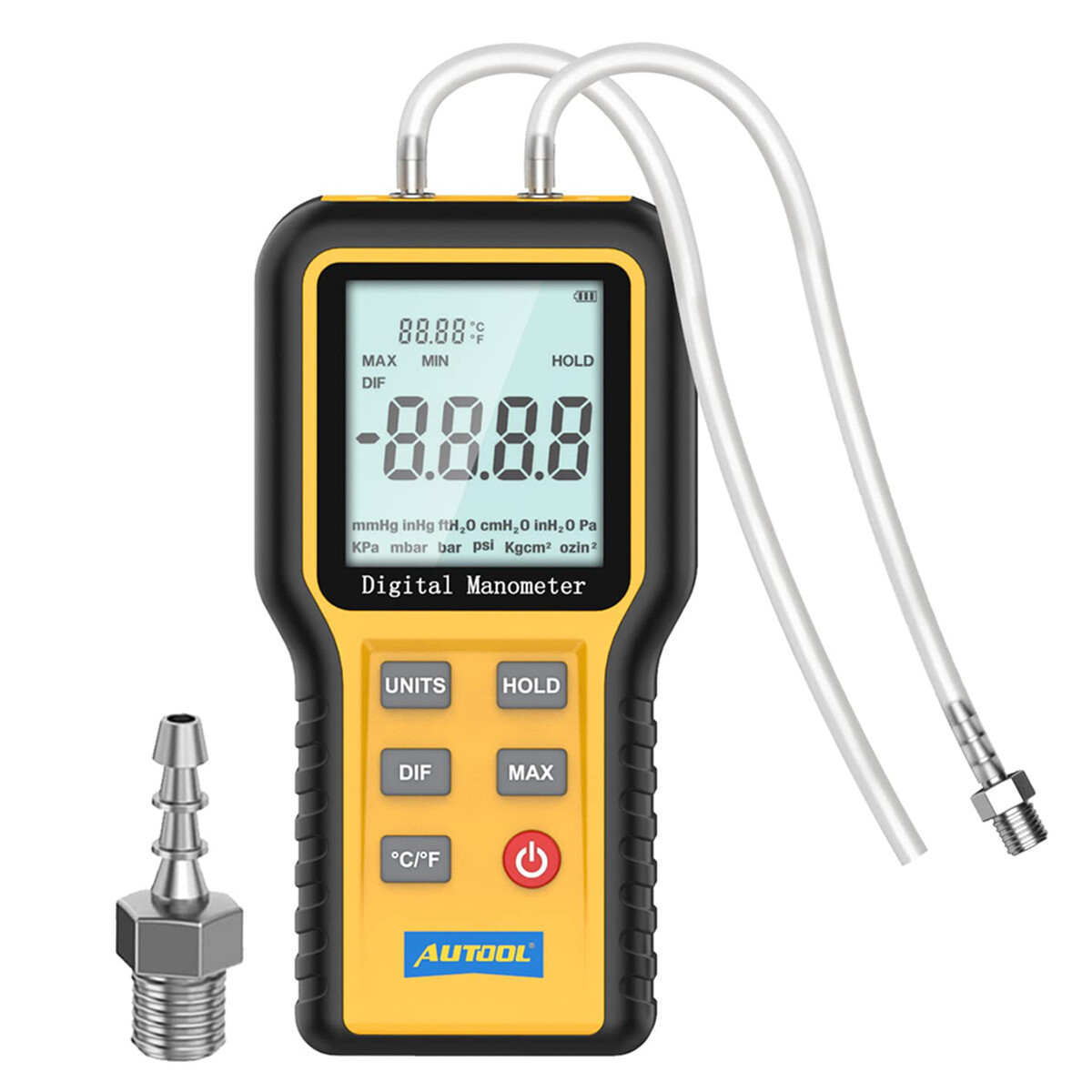 Digital Manometer Air Pressure Meter HVAC Gas Differential Pressure Gauge 20kpa
