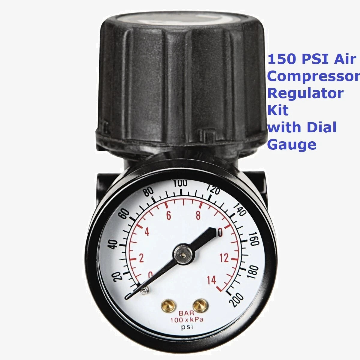 150 PSI Air Compressor Regulator Kit with Dial Gauge
