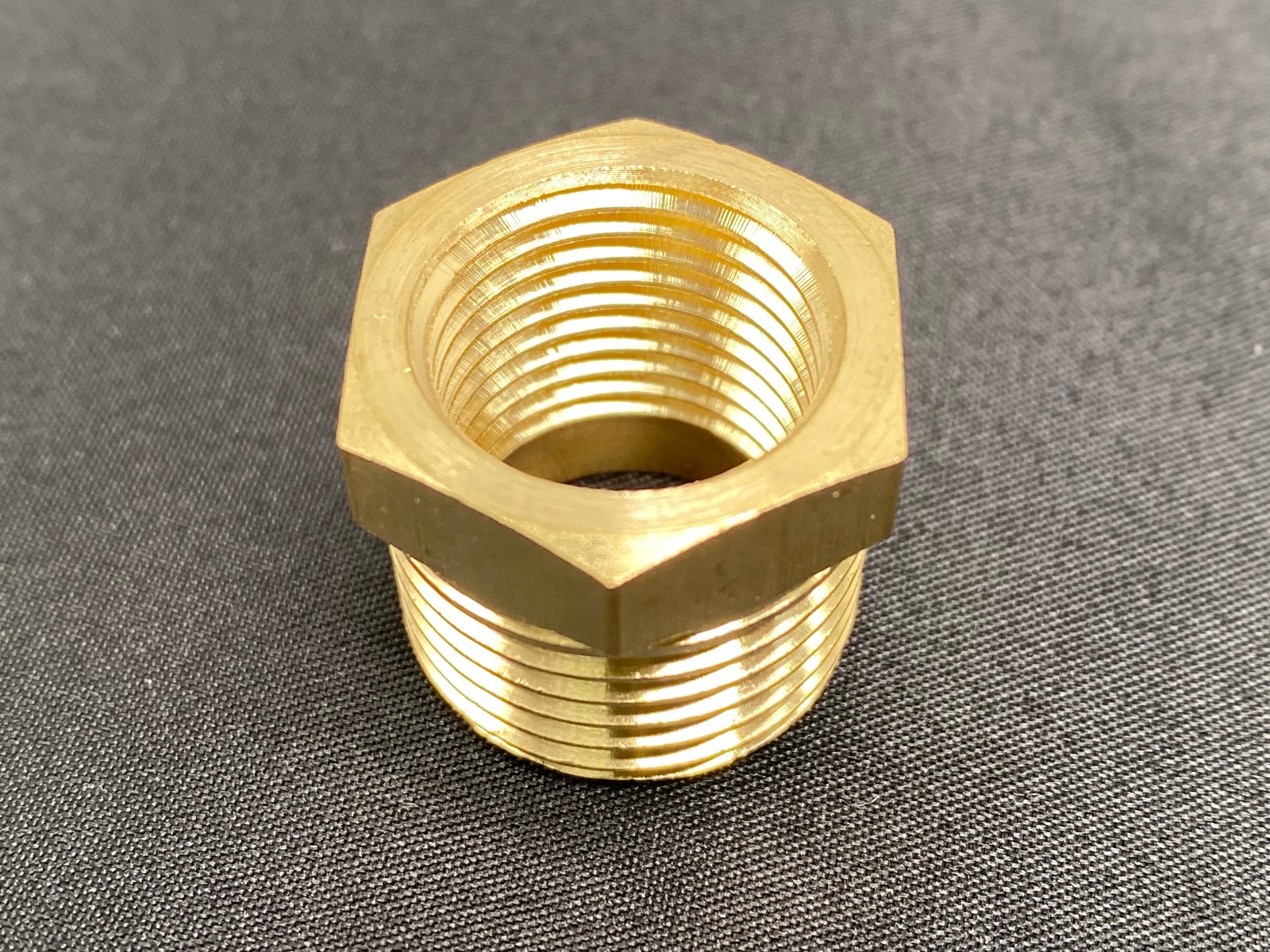 4 PK Hex Reducer Bushing 1/2″ Male x 3/8″ Female NPT Adapter Pipe Fitting Brass