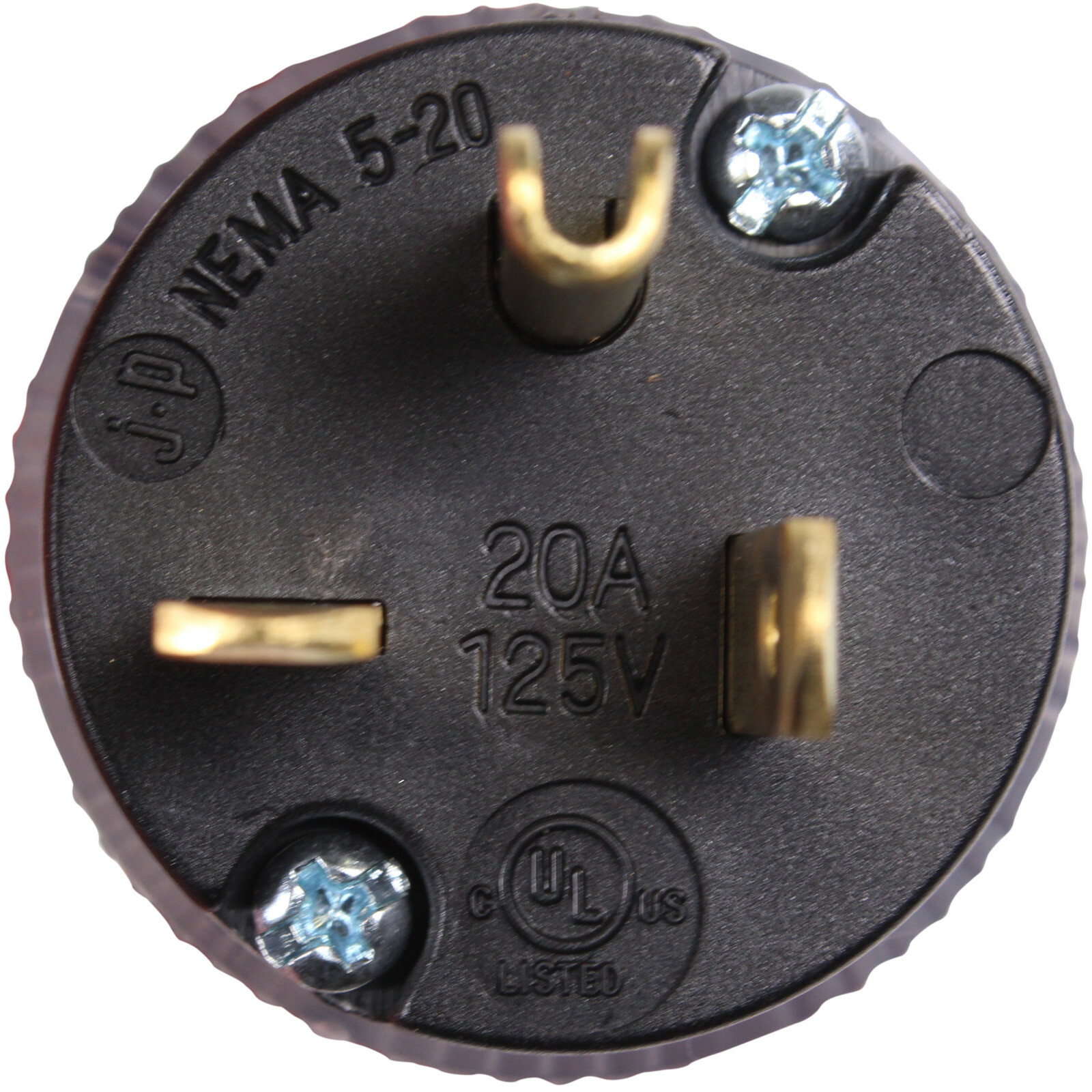 Lighted Male 520-PV-LIT Power Cord Repair 20 Amp 5-20P Straight Blade Plug 125V