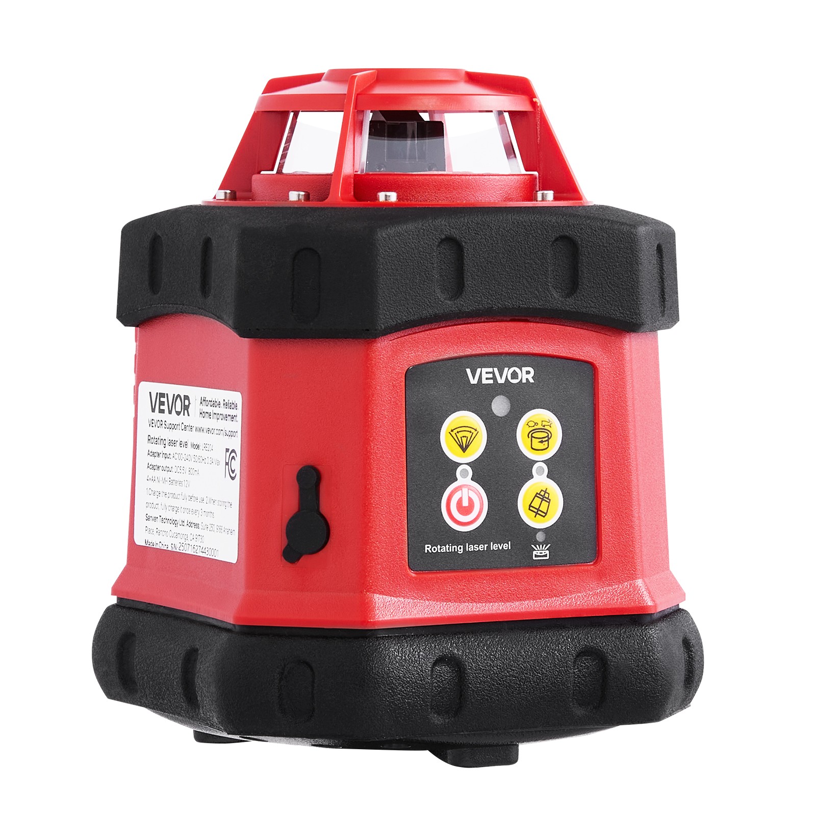 VEVOR 984ft Rotary Laser Level Kit Self Leveling Red Line with Tripod IP54