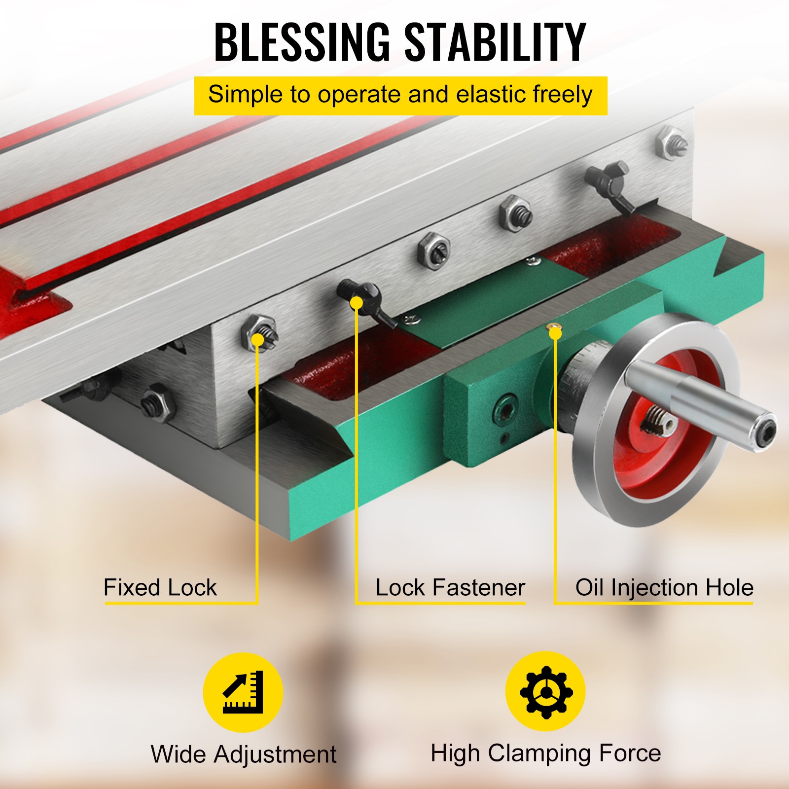 Compound Milling Machine Work Table 2 Axis Cross Slide Bench Drill Vise Fixture