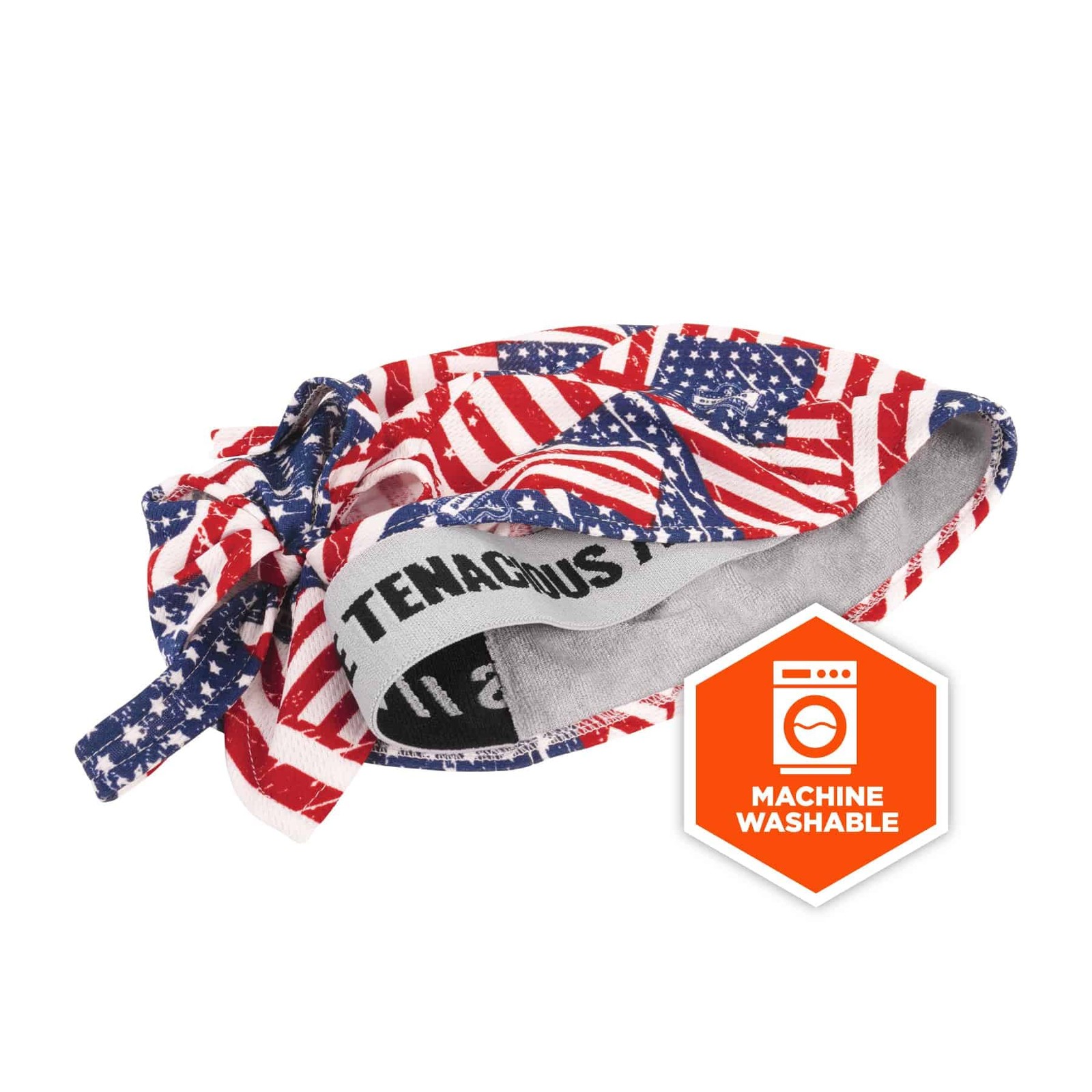 Ergodyne Chill-Its 6615 Absorptive Moisture-Wicking Dew Rag, Stars and Stripes
