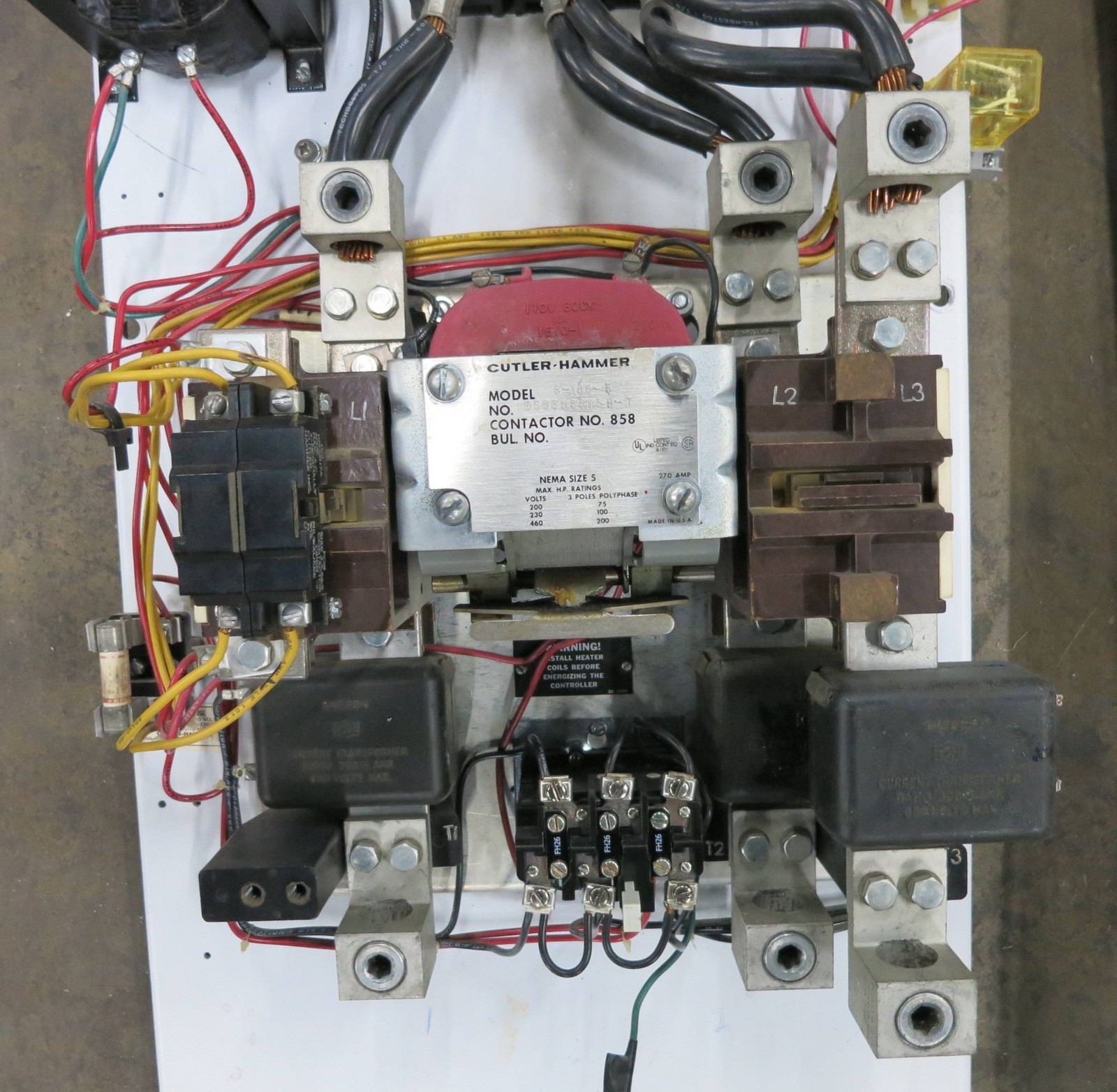Cutler Hammer F10 Unitrol Size 5 Starter 225A Breaker Type 42″ MCC Bucket 225Amp