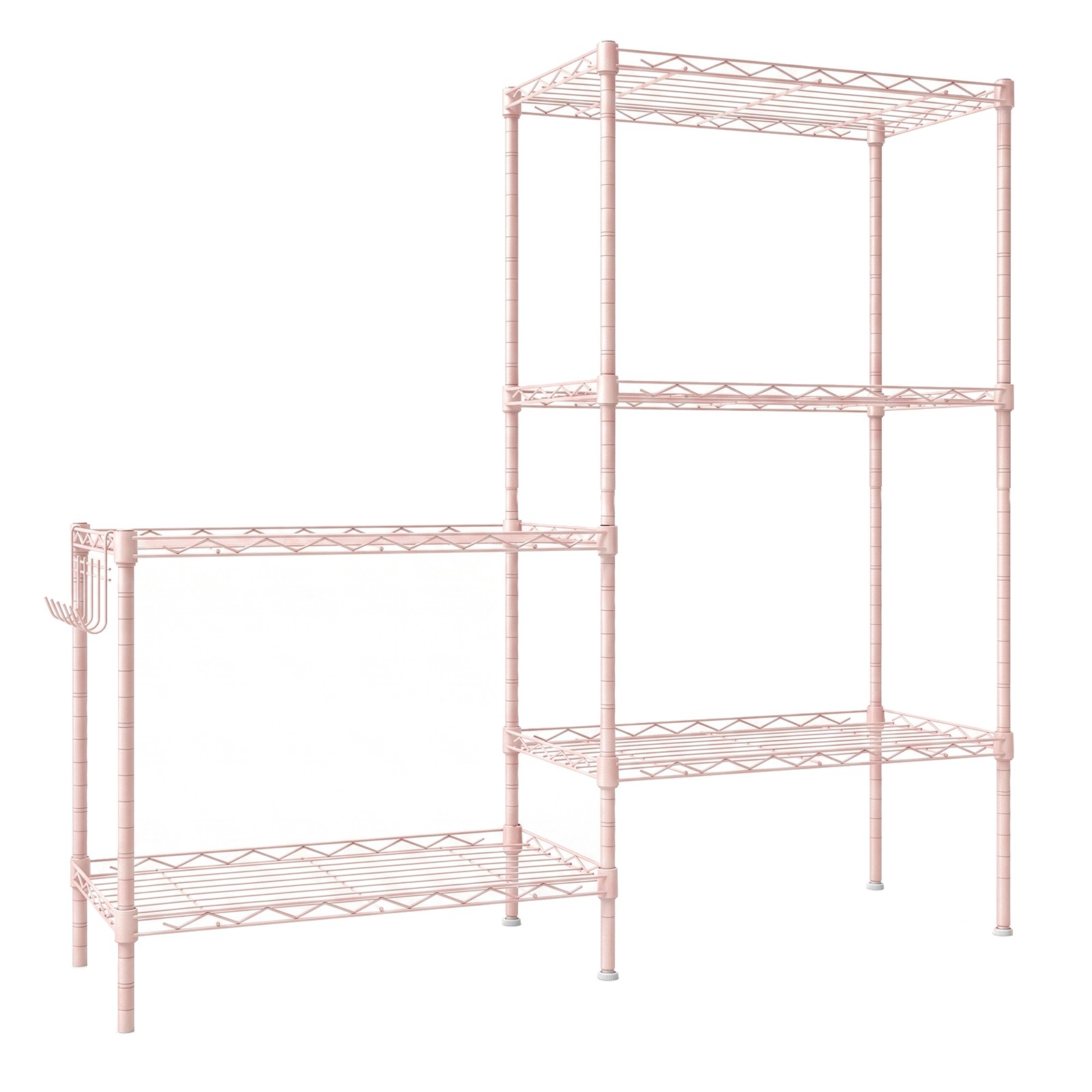 54x29x150cm 5-Layer Iron Adjustable Display Retail Rack Adjustable Shelf