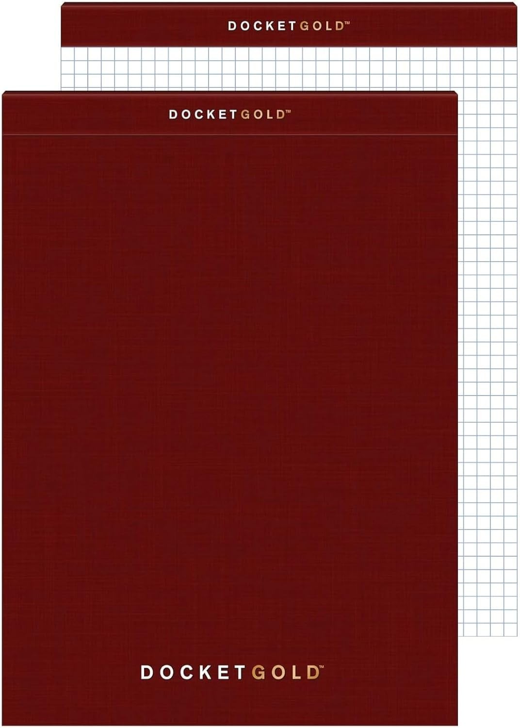 Docket Gold Graph Paper Pad 8.5″x11″ 4×4 Grid & 1/4″ Narrow Ruled 6-Pack