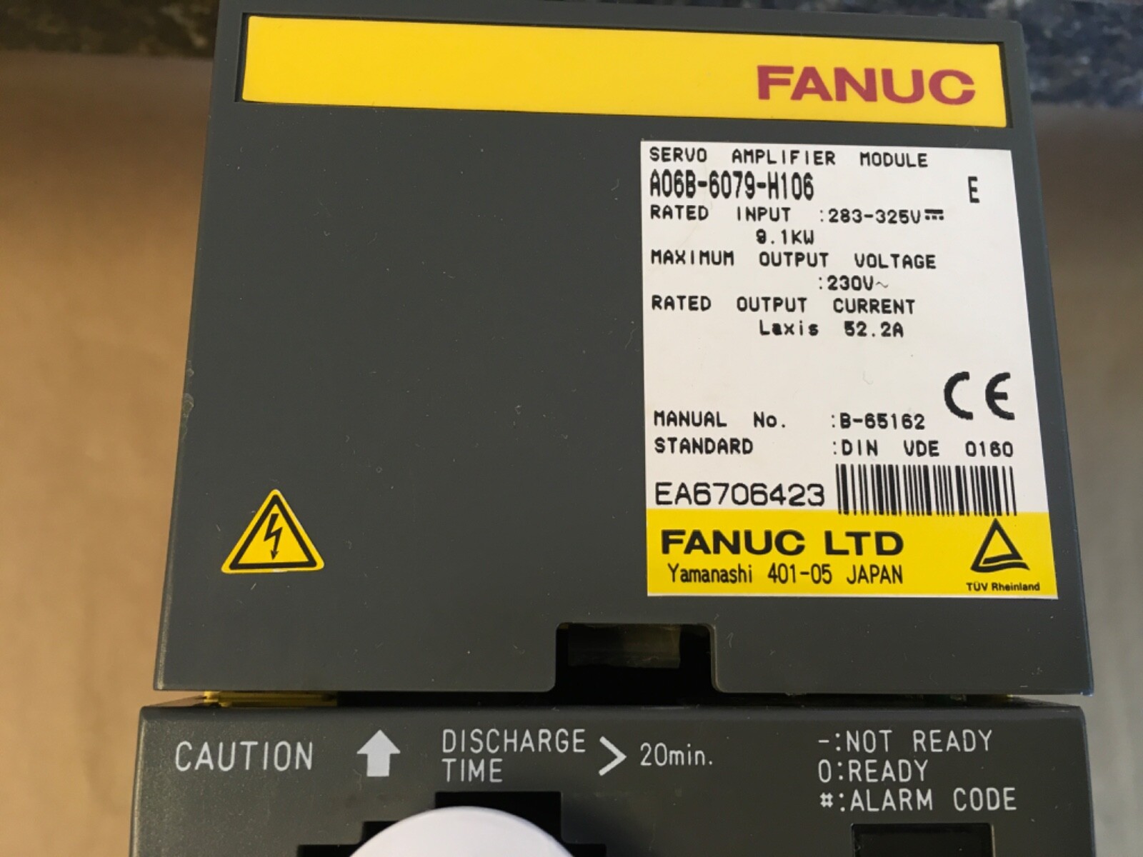 Fanuc A06B-6079-H106 Servo Amplifier Module 230V, 52.2A, 9.1KW (KB)