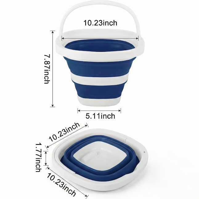 1-gallon BPA-Free Silicone Collapsible bucket