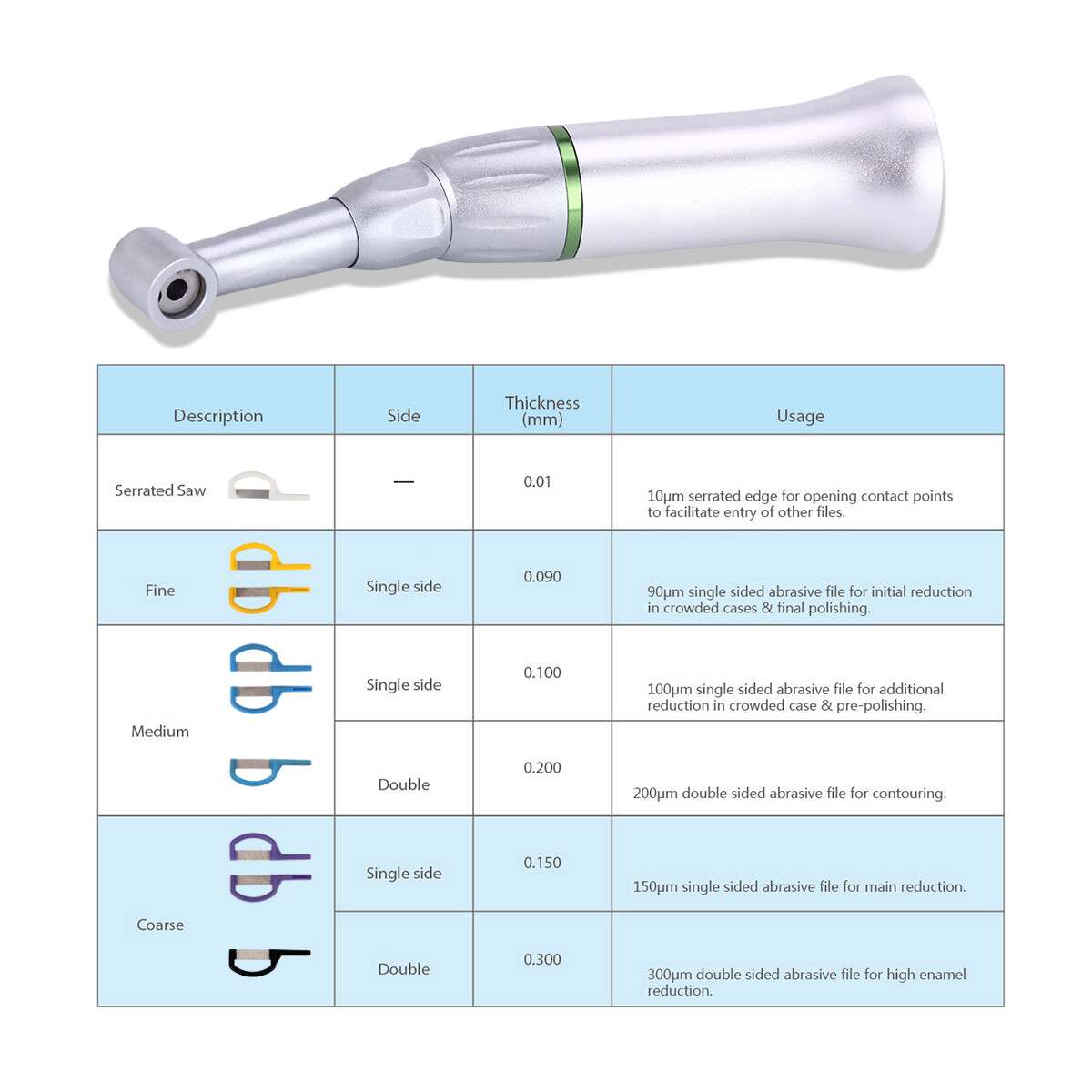 Dental Orthodontic Interproximal Enamel Reduction IPR Automatic Strip Handpiece