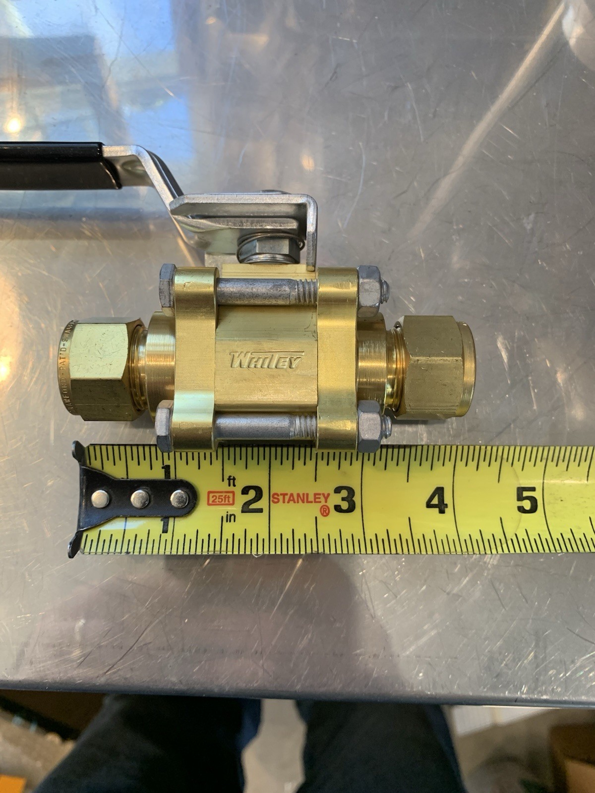 2-WHITEY / SWAGELOK B-63TS10 1/2″ BRASS BALL VALVE TUBE CONNECTION 1500 PSI -NEW