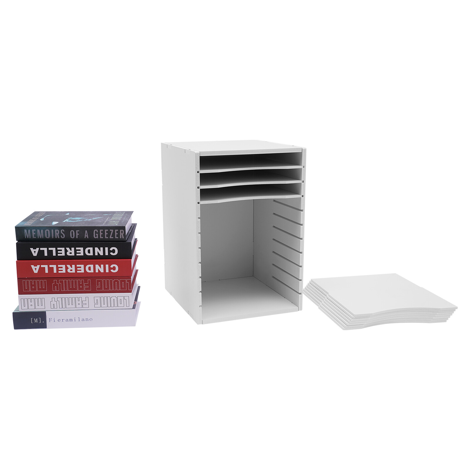 Document Organizer Vertical Desktop Sorter 11-Compartments Paper Storage Holder