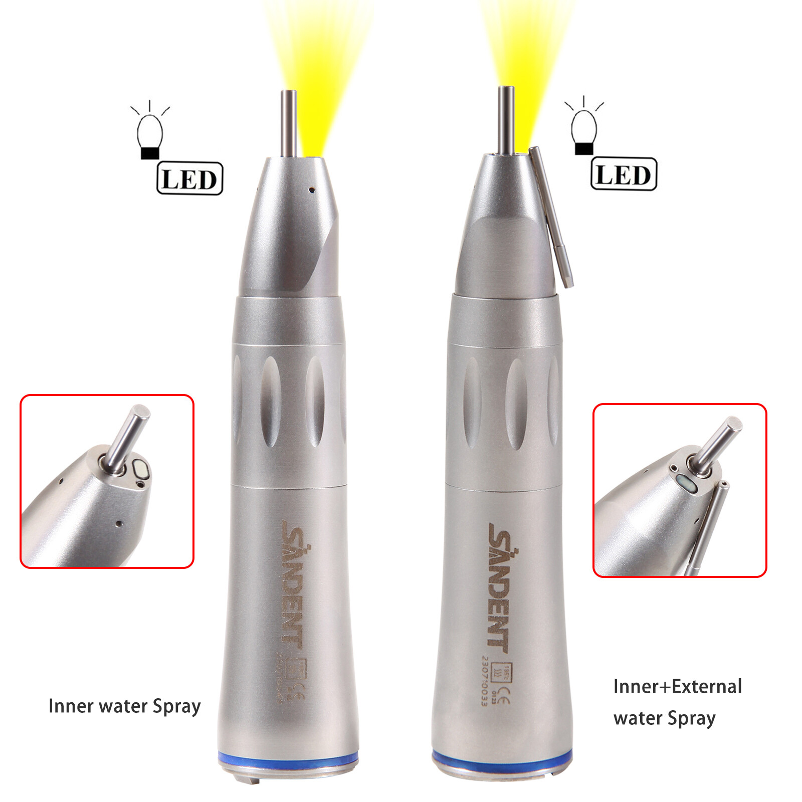 Dental Straight Surgical Handpiece Low Speed Nose Cone Fiber Optic Fit KaV/ Y