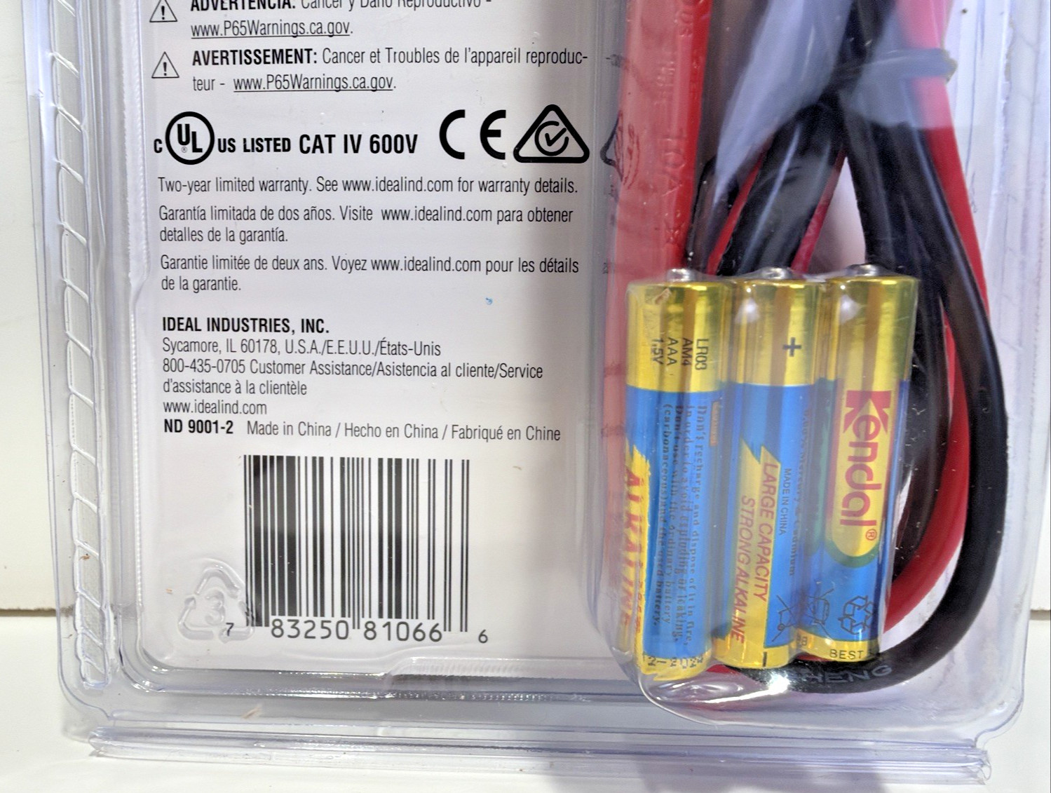 IDEAL 61-557 Voltage Continuity Tester LCD LoZ GFCI NCVT CAT IV 600V New
