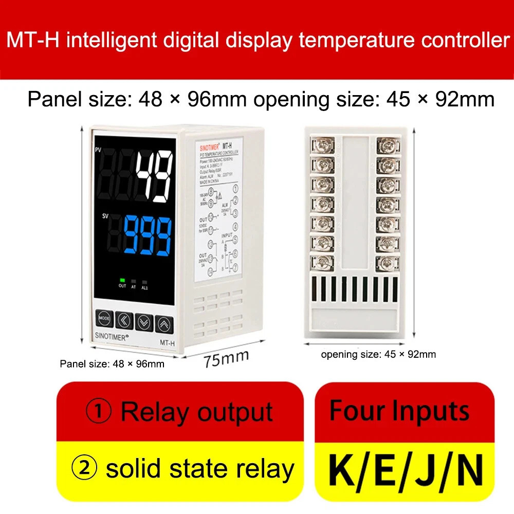 Digital PID Temperature Controller Thermostat Fahrenheit Relay/SSR AC 100V-240V