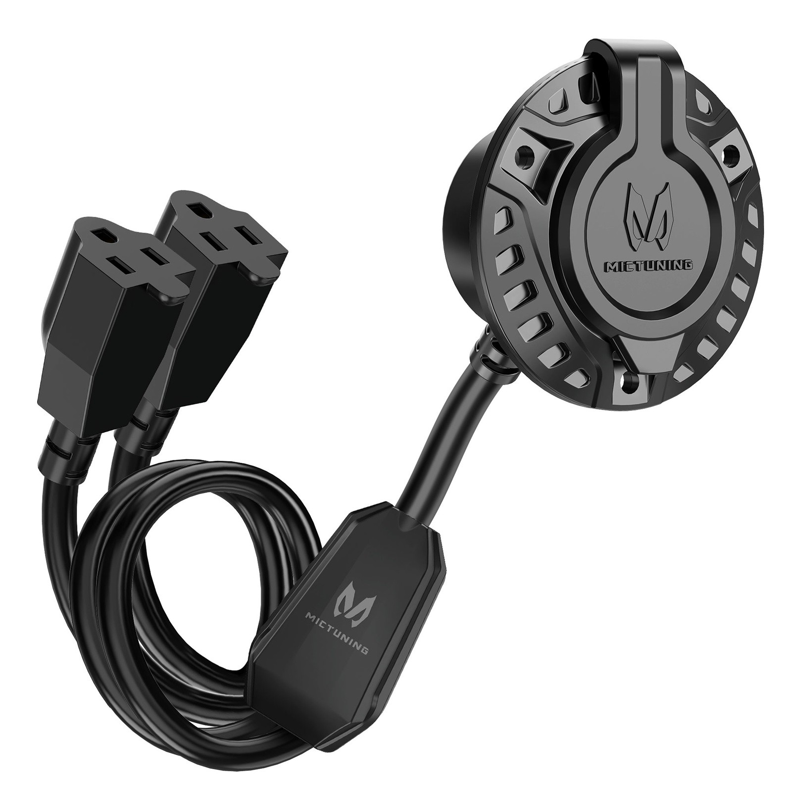 15Amp AC Port Plug, 125V RV Shore Power Inlet with 20″ Dual Integrated Extension