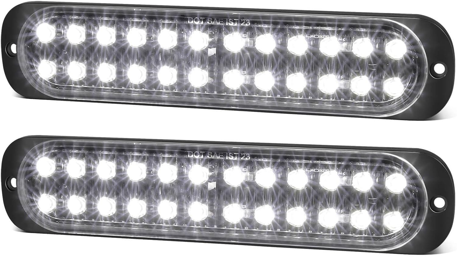 24LEDs Trailer Backup Reverse Light Surface Mount 7.5 inch Bar-White