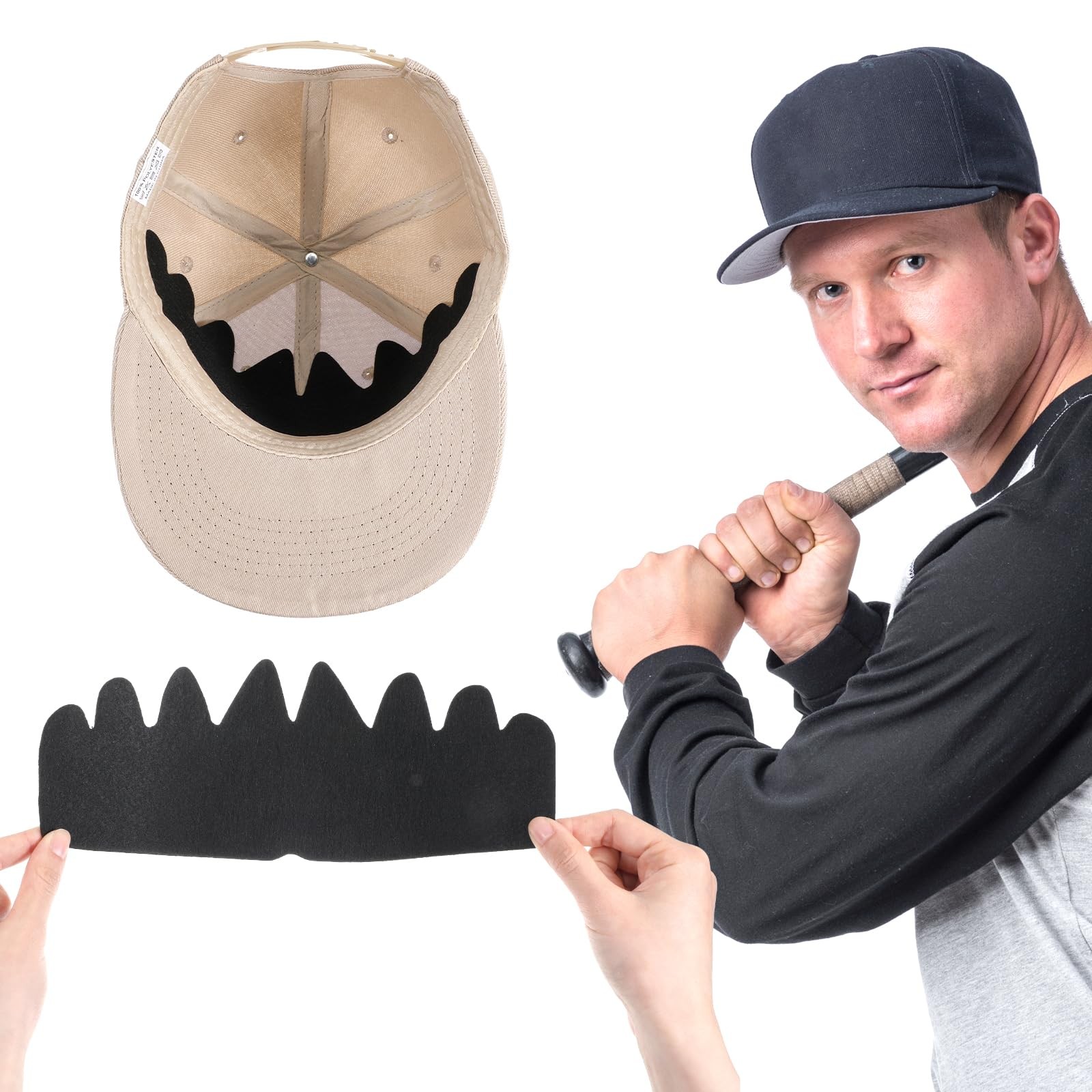 6 Pcs Hat Sweat Liner Hat Sweat Protector No Sweat Hat Liner Baseball Caps Inser