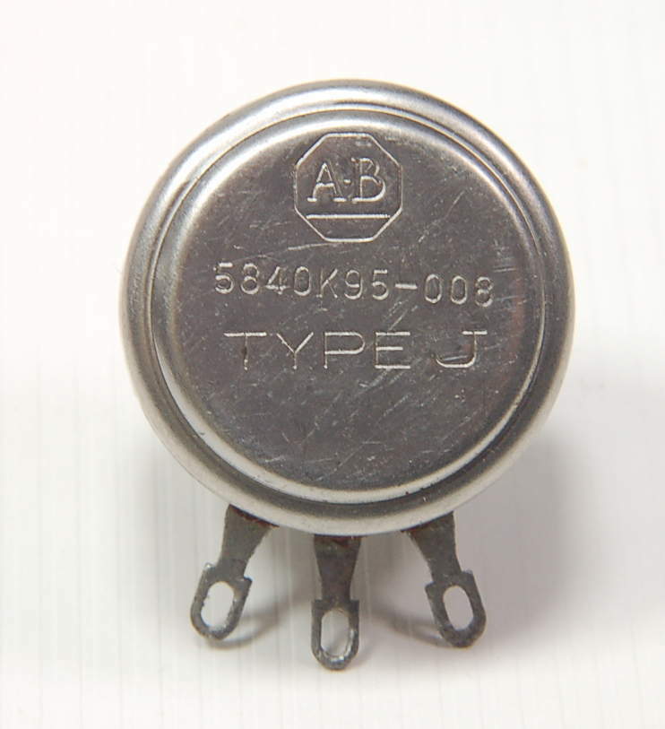 Vintage ALLEN BRADLEY – AB – 5840K95P008 – Lineaer Potentiometer. 500Meg Ohm 2W