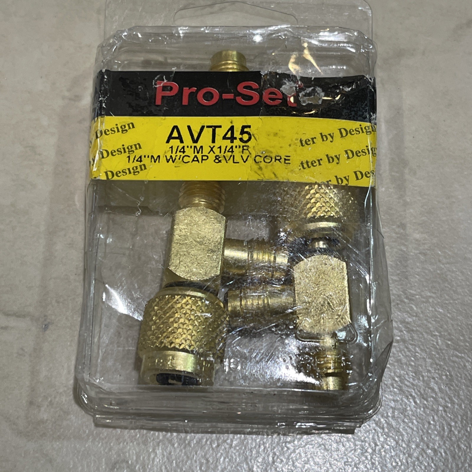 Lot of 3 PRO-SET Access Valve Tee AVT45 1/4″ SAE Female Knurl x 1/4″ SAE Male