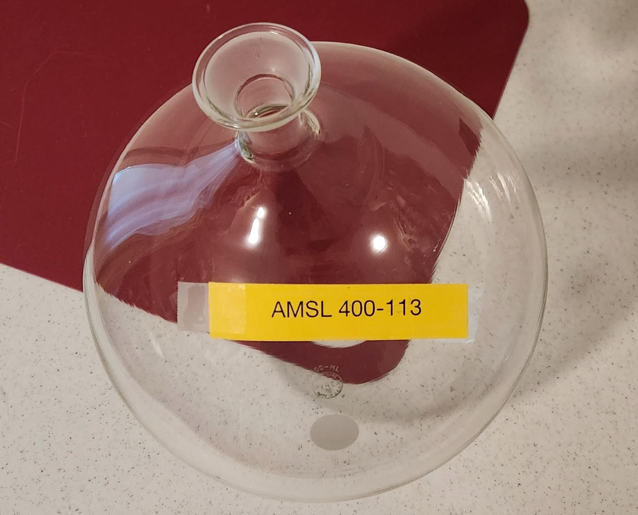 Excellent new Pyrex 5000ml spherical boiling flask, round bottom. New old stock