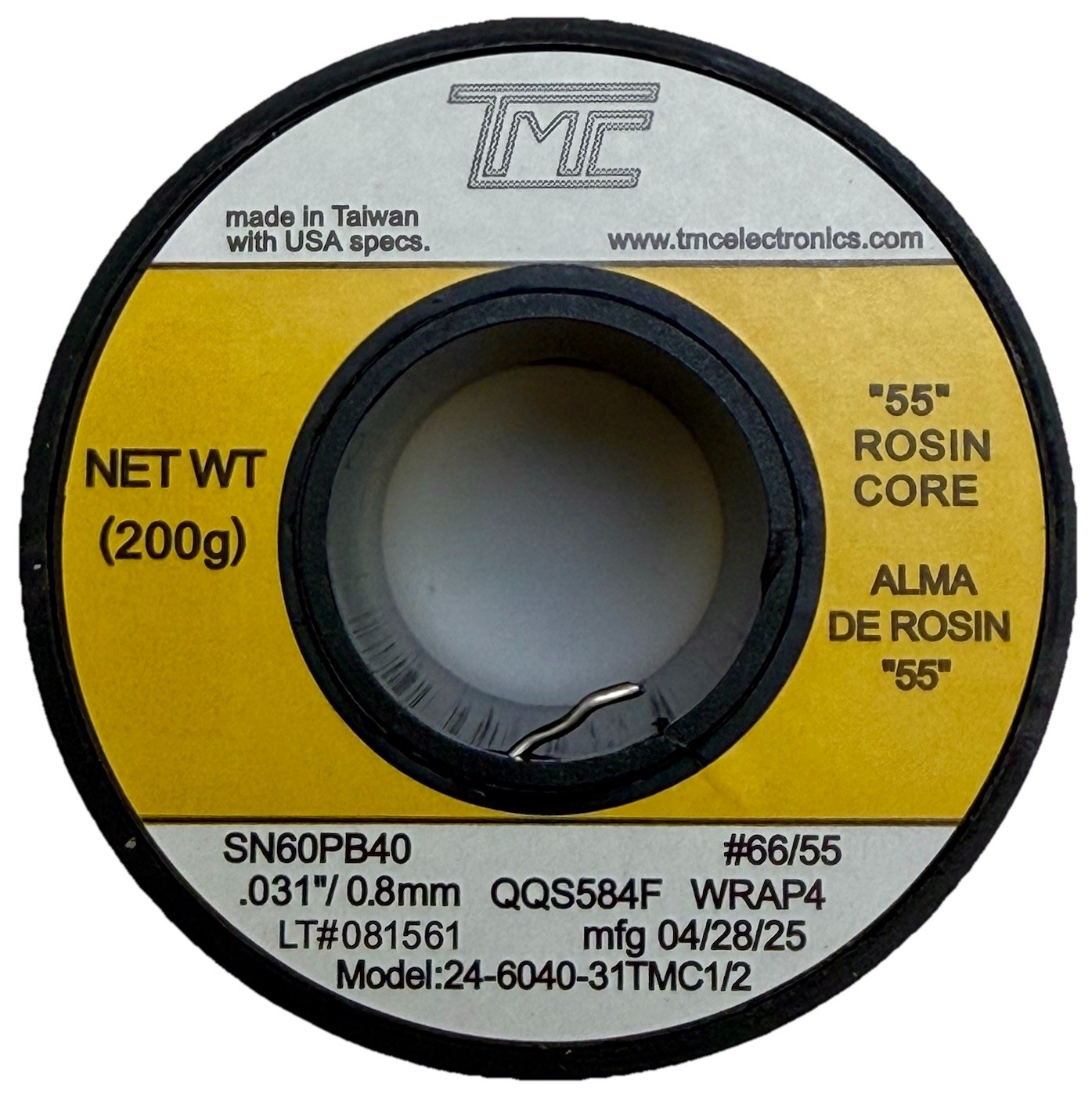 60/40 Solder Wire Sn60 Pb40 0.031″ 0.8mm 2.2% Rosin Core 7oz 200g US SELLER