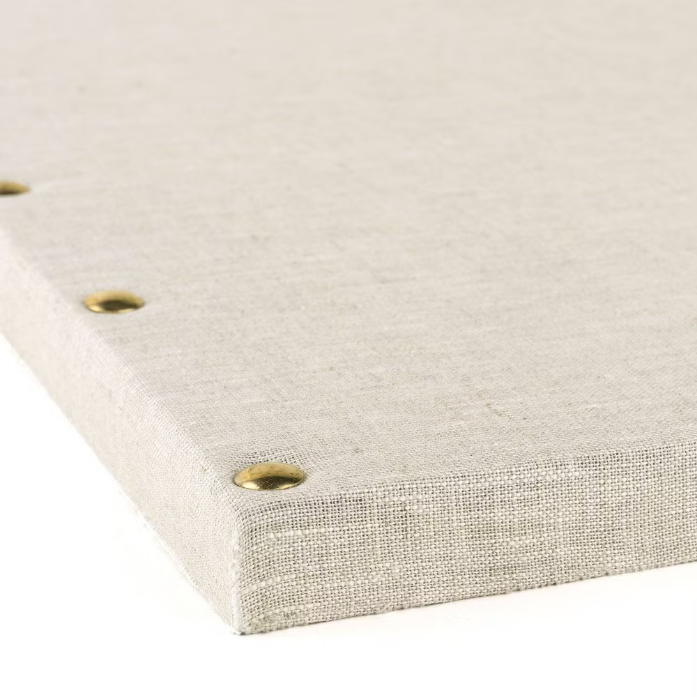 Sugar Paper Essentials 16″x20″ Fabric Pin Board: Wall Mount Bulletin Board, Flax
