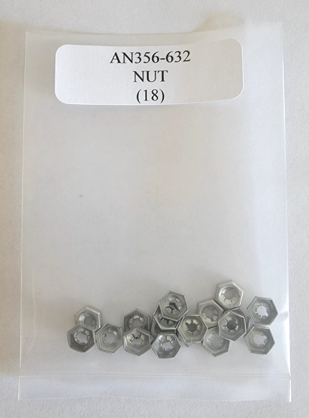 AN356-632 Pal Nut Stamped Nut 6-32 Steel ALT. AC356-632 MS27151-5 – Lot of 18
