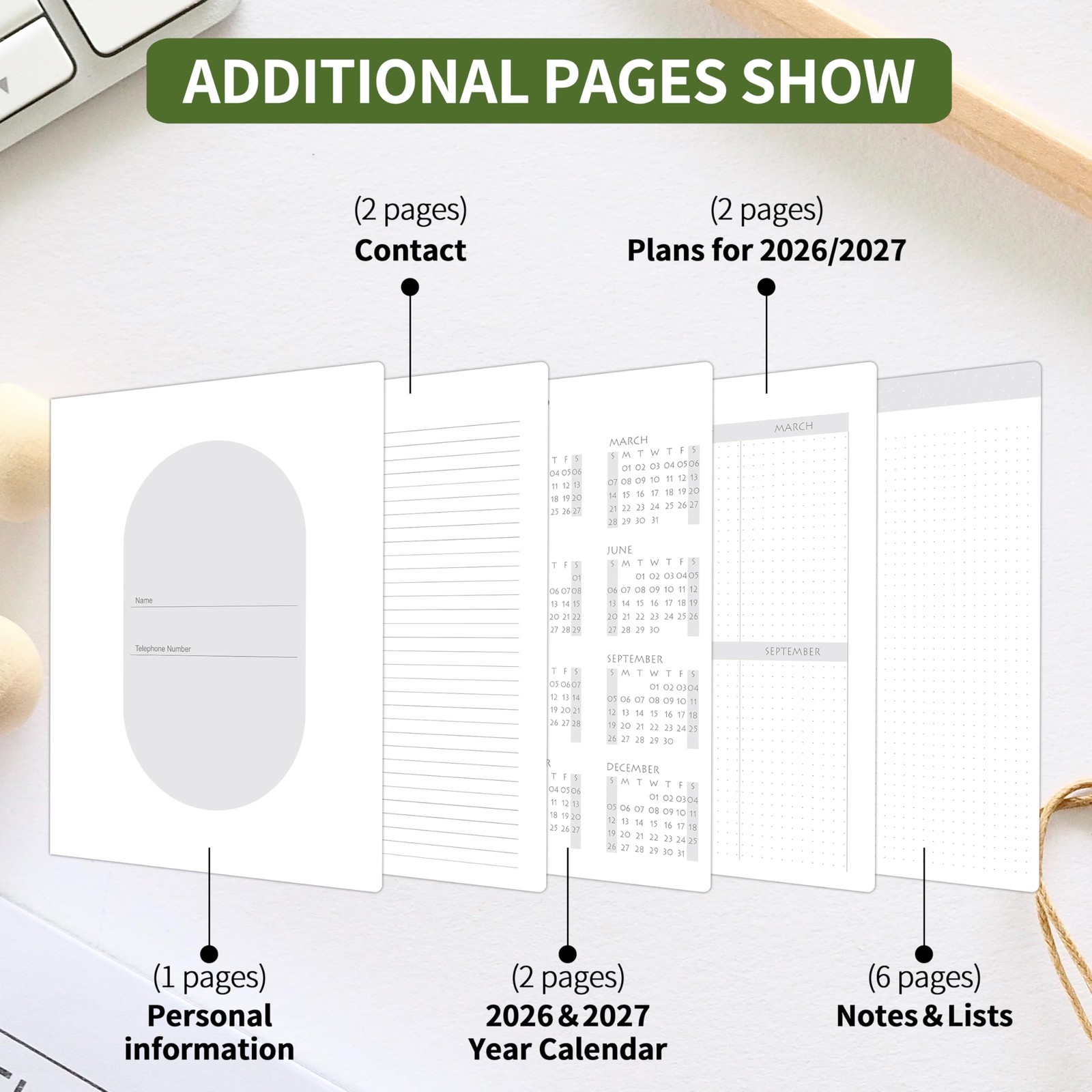 2026-2027 Monthly Planner – Jan.2026 – Dec. 2027, 2 Year Calendar Pink