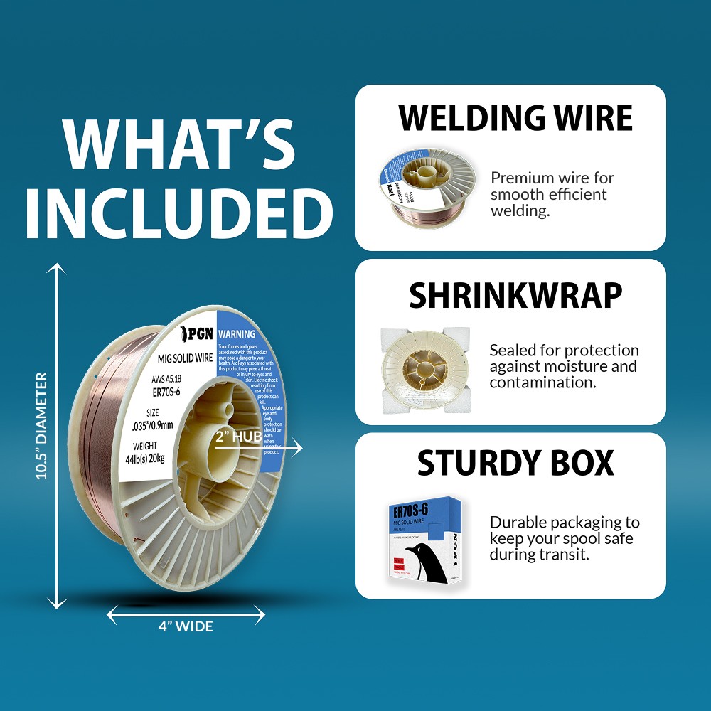 (24 x 44-Lb Spools) ER70S-6 .035″ (0.9 mm) Mild Steel MIG Welding Wire
