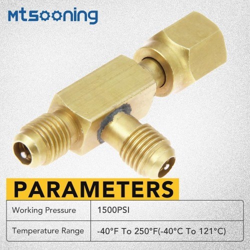 2PCS Quick Coupler Access Tee, 1/4» Valves Core Tee Adapter with Swivel Connect