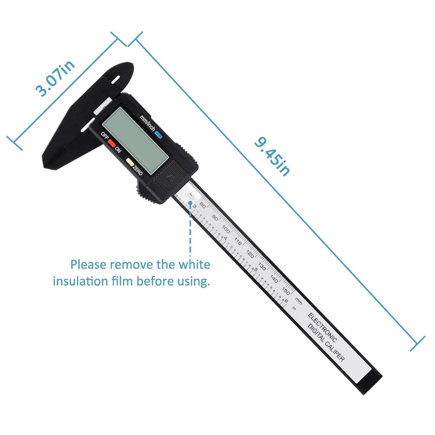 Precision Measuring Tool: Large LCD Digital Caliper 0-6 Inches with Auto-Off