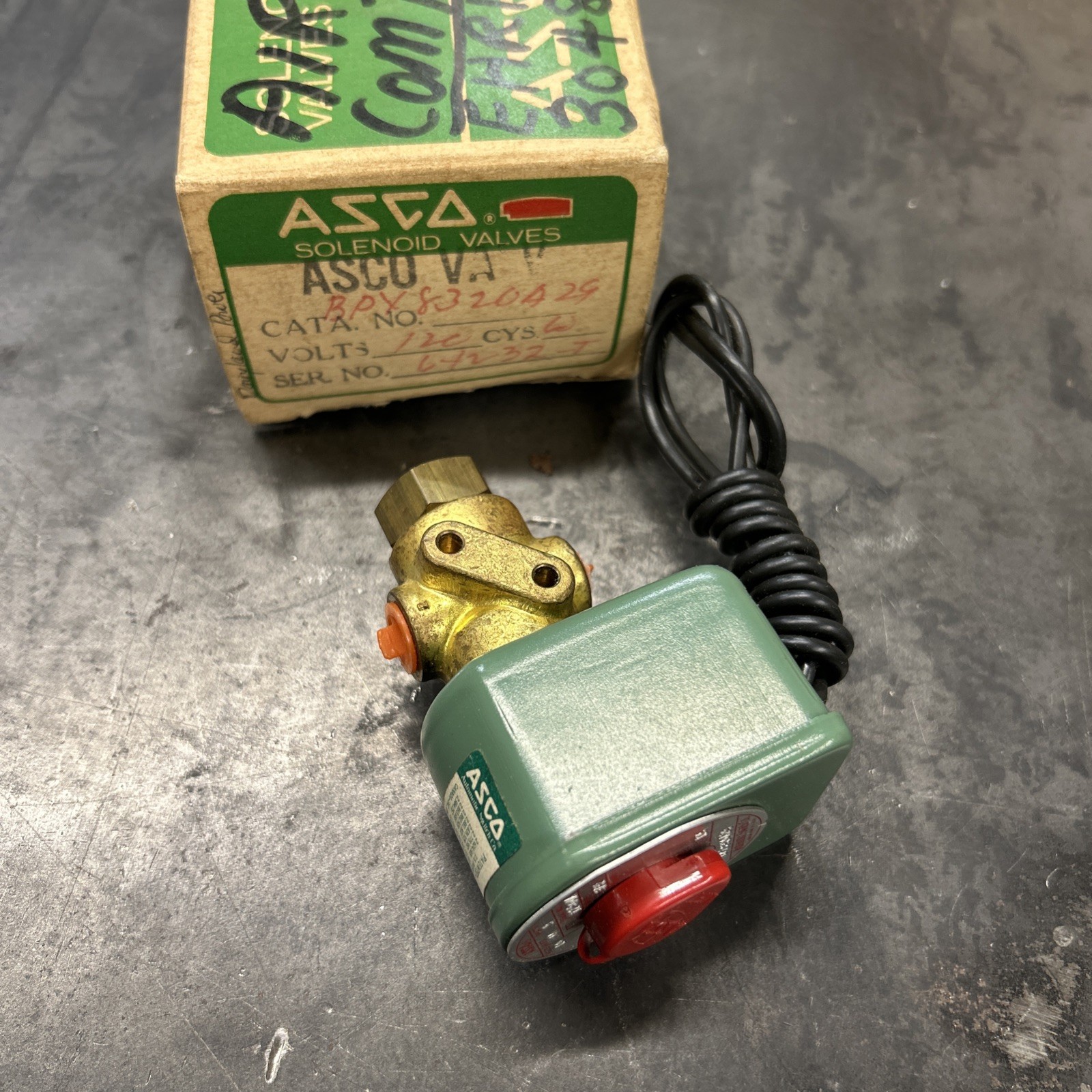 ASCO BPX 8320A29 120/60-110/50 SOLENOID VALVE NEW USA