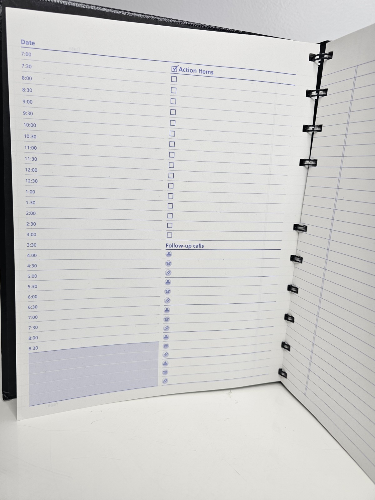 Daily Planner, Undated, Blueline NotePro, 10.75″ x 8.5″, 200 Pages