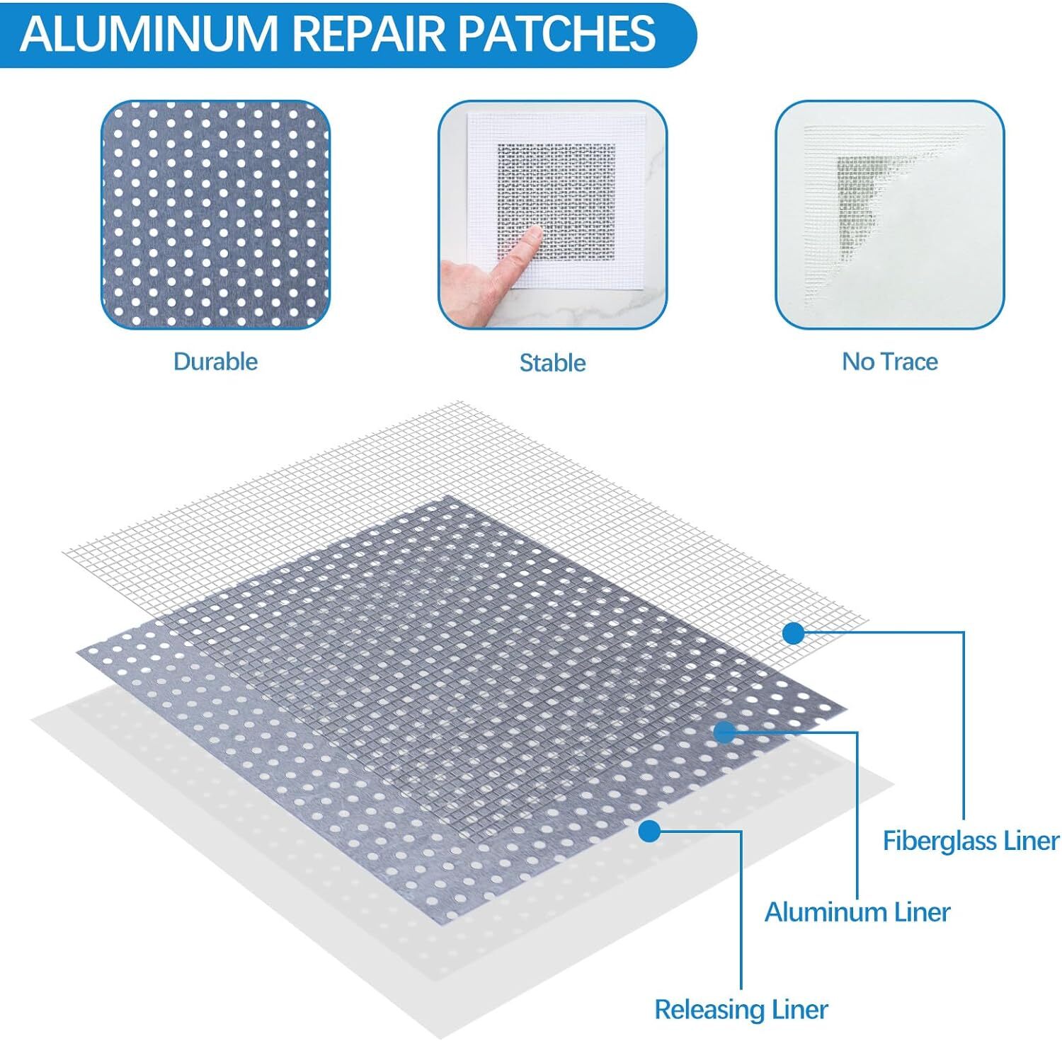 Drywall Repair Kit,Drywall Hole Patch Repair Kit to Fix Wall Surface Holes and C