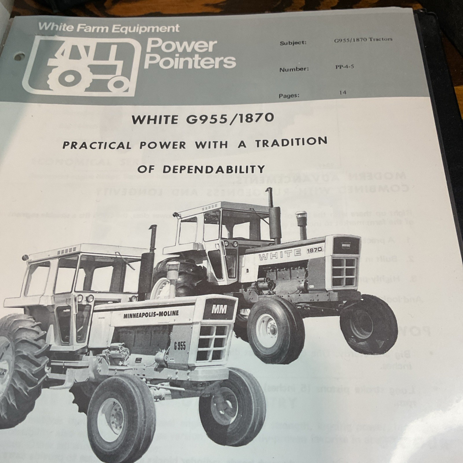 Vintage White Farm Equipment Service Bulletins 1970’s-90s & Power Pointers