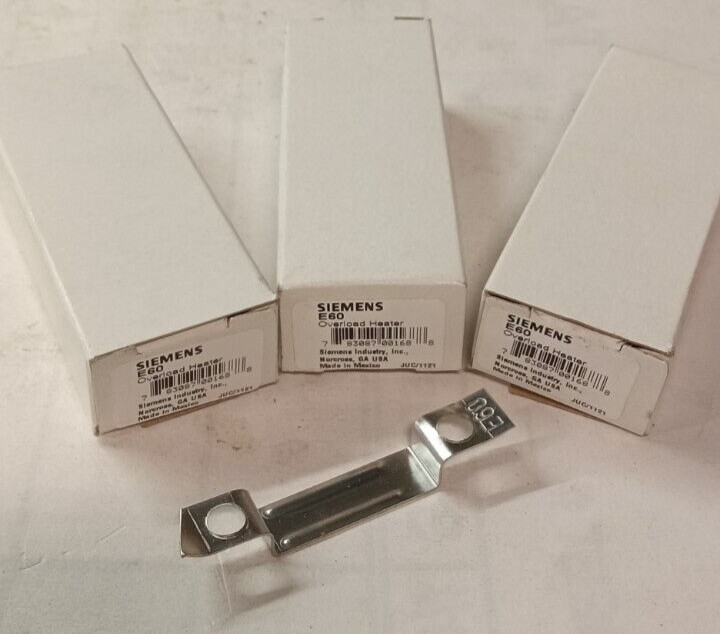 3) NEW SIEMENS FURNAS THERMAL OVERLOAD RELAY / HEATERS E-60 E60 LOT OF 3