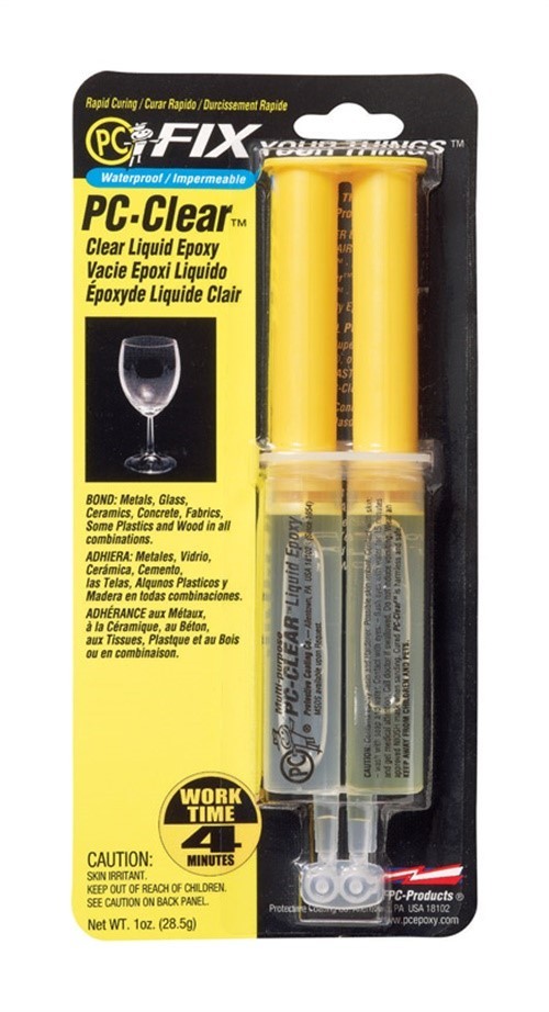 PC-Clear 070147 High Strength Clear Epoxy Adhesive Liquid Syringe 1 oz.