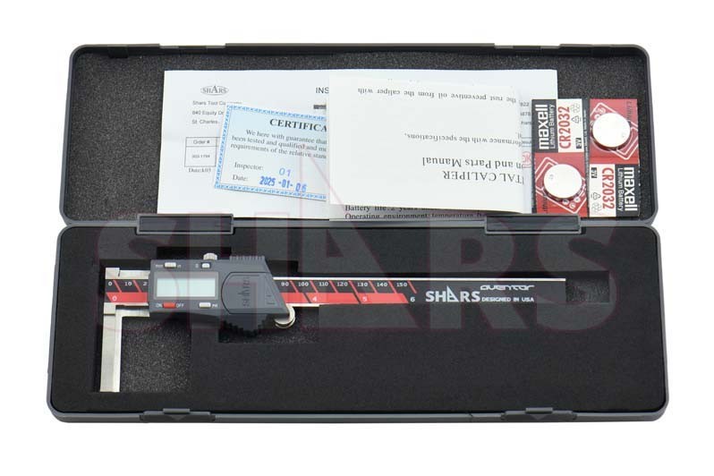 6″/150mm IP54 Inside Groove Electronic Caliper Interchangeable Anvil M]
