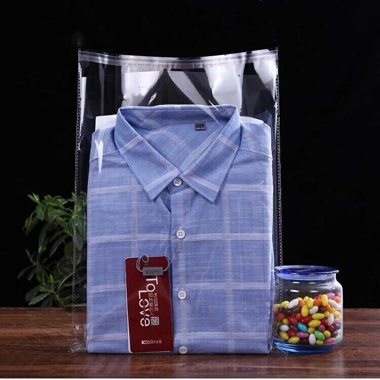 100 Clear Resealable OPP Plastic Bags 6×9 Inches, Self Sealing for Food Storage