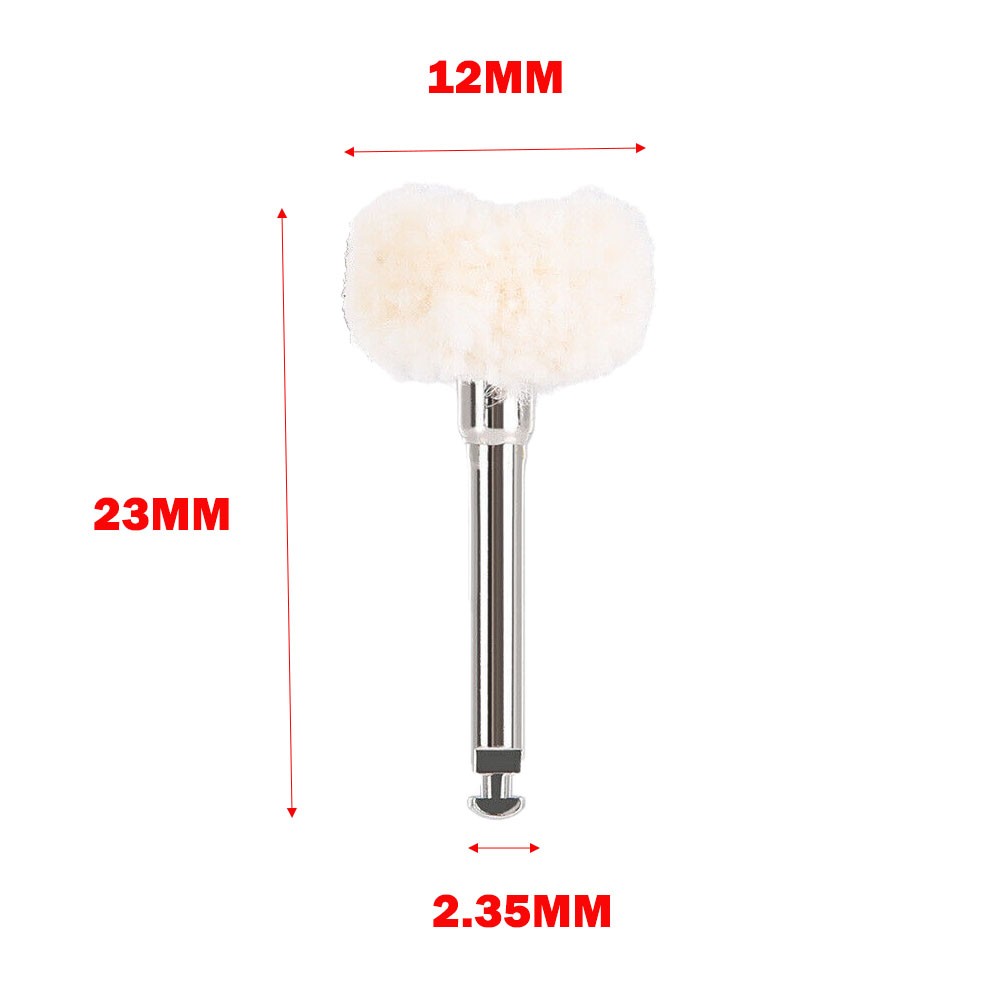 5Pc Cotton Dental Polishing Brush Wheel RA2.35mm Contra Angle RA Latch Type NEW
