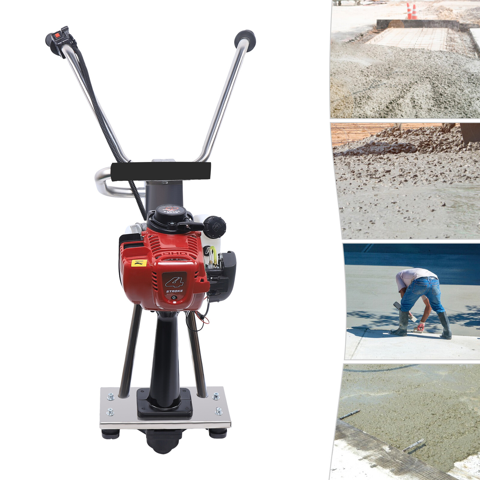 4 stroke Easy Screed Concrete Vibrating Leveling Machine Gasoline Engine 900w