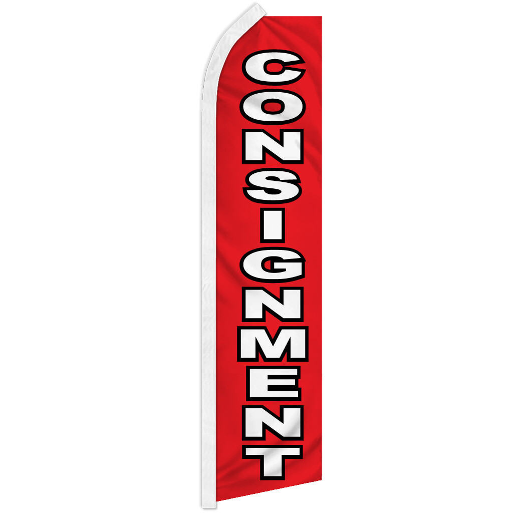 Consignment Swooper Feather Flutter Advertising Flag Thrift Store