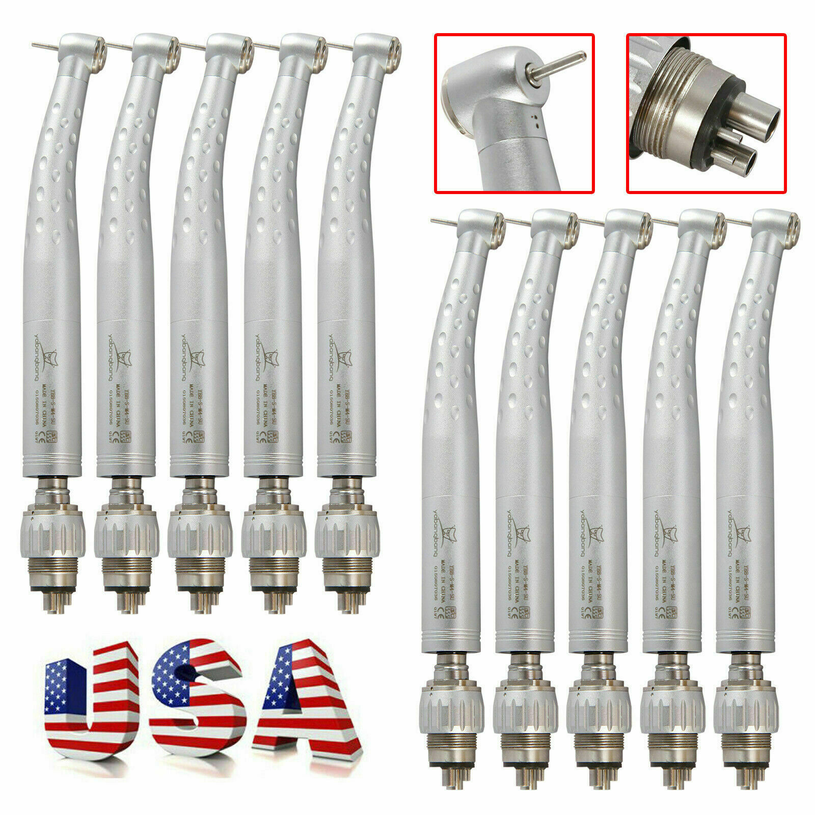 NSK Style Dental E-generator LED High Speed Slow Low Speed Handpiece 4/2Hole