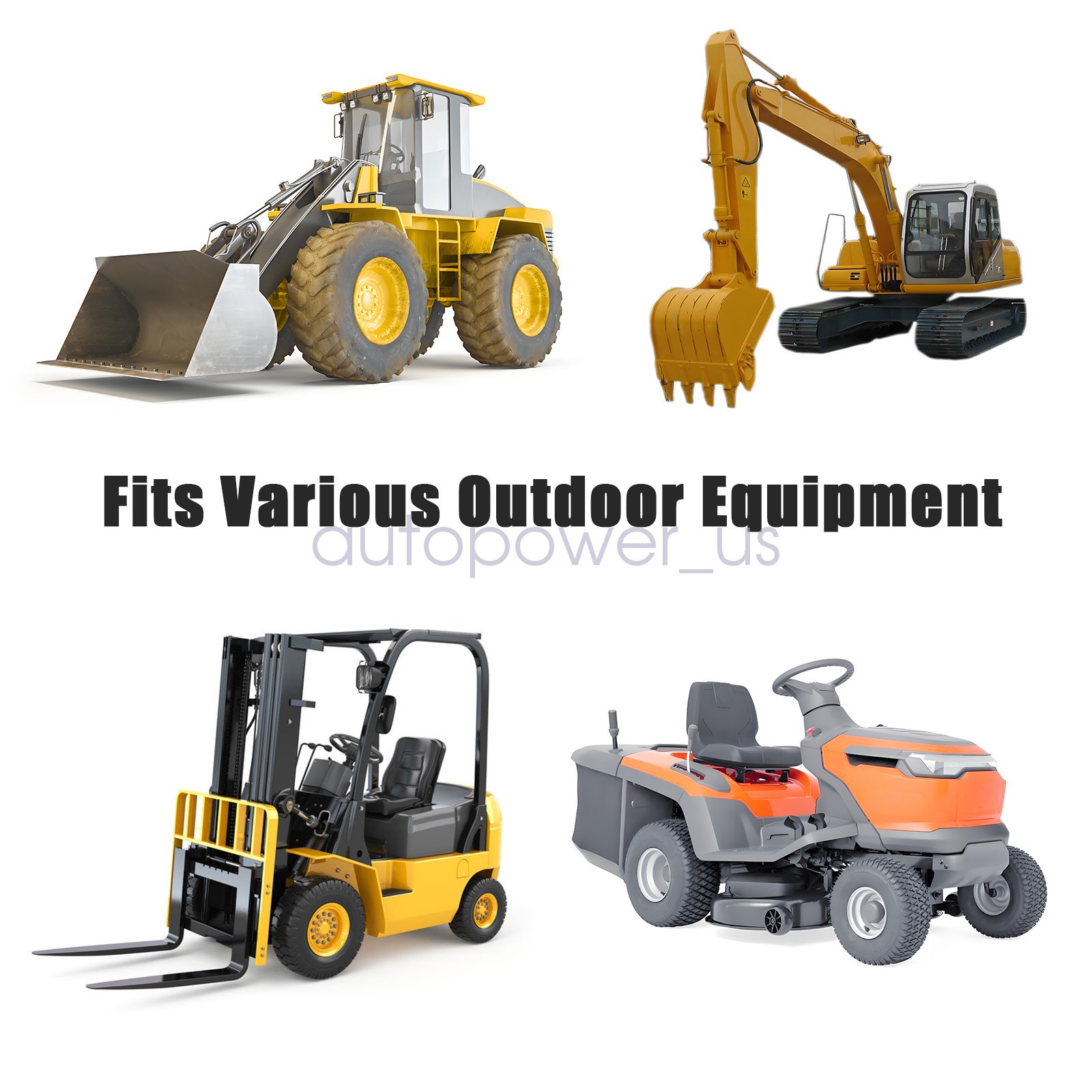 Universal Forklift Tractor Excavator Seat With Headrest & Safety Belt & Armrest