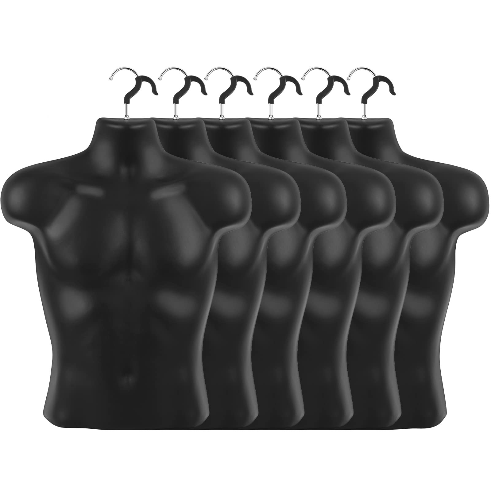 3 Packs Male Mannequin Torso Dress Form Tshirt Display Half Maniquin Body Rounde