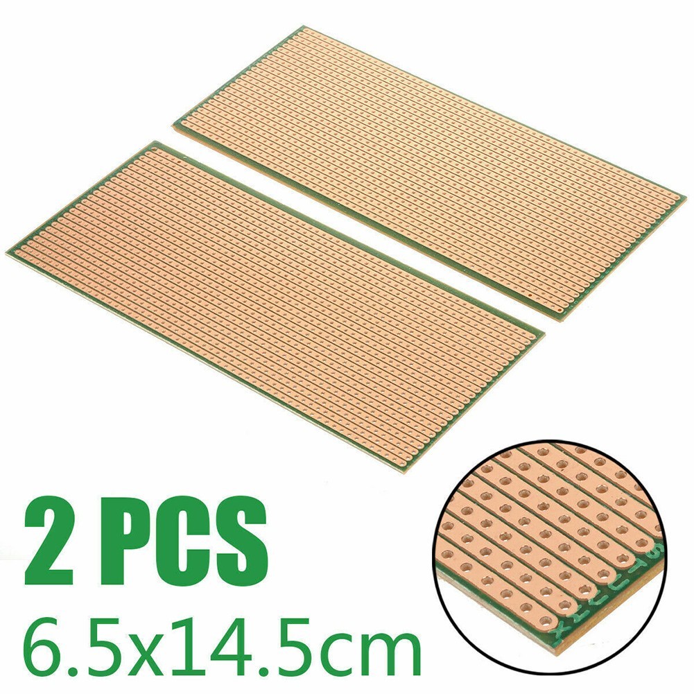 2 X Stripboard Veroboard Single-Sided Copper PCB Circuit Perf Board 6.5*14.5CM