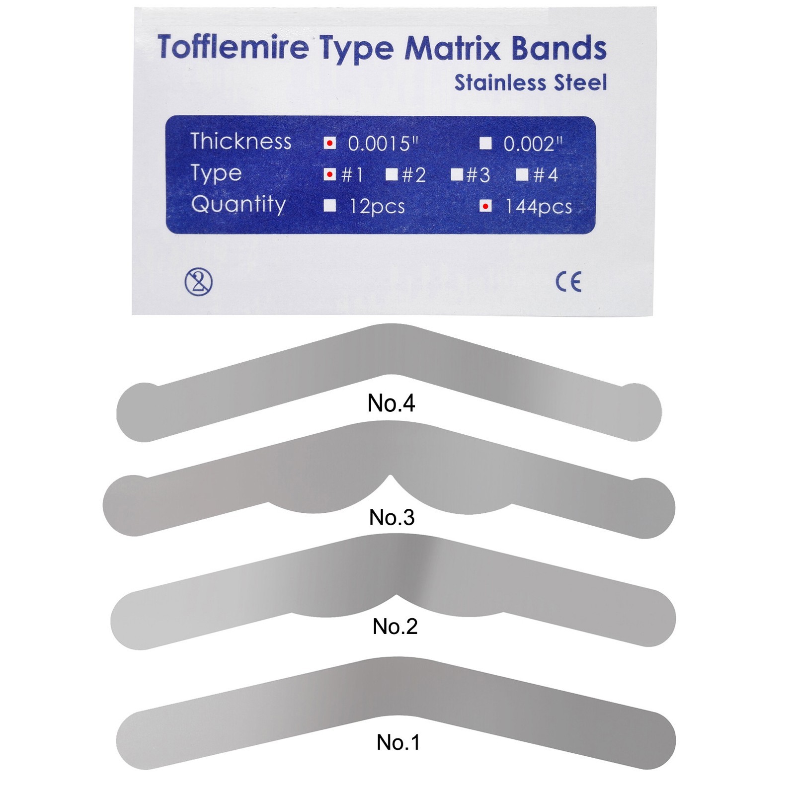 Dental Matrix Bands Ring Sectional Matrice Clamp Fit Garrison Palodent V3 System