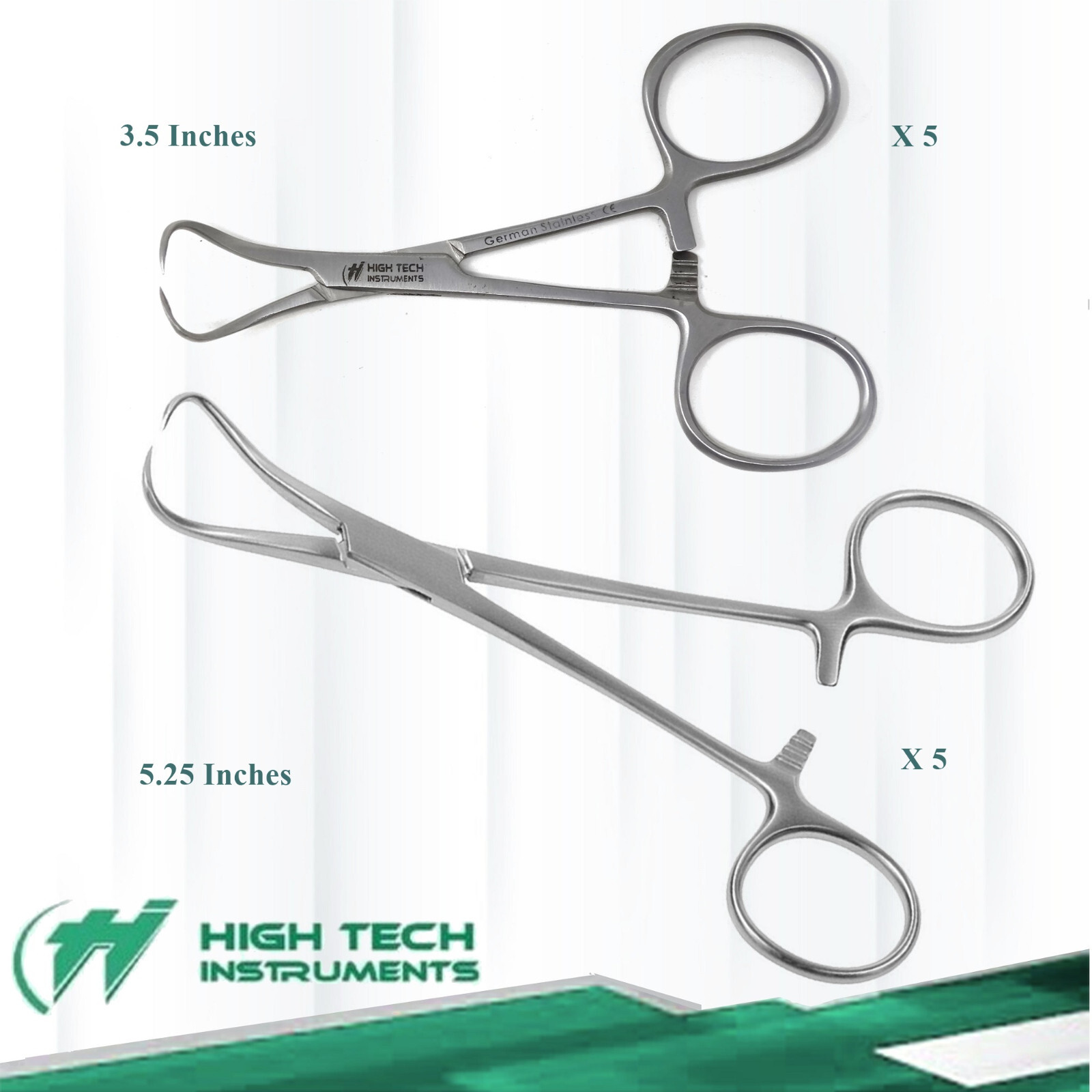 10 BACKHAUS TOWEL CLAMP FORCEPS 3.5″+ 5.25″ SURGICAL