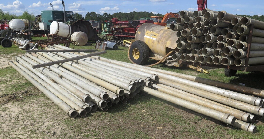 5” aluminum irrigation pipe rainbow twist lock priced per foot. 200’ minimum